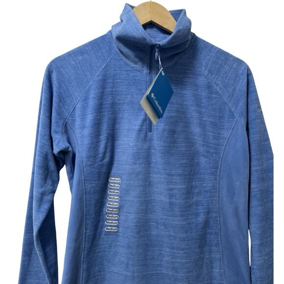 Columbia Womens Arctic Air Mock Neck Half Zip Sweater Size M Blue Outdoor NWT - Picture 3 of 8